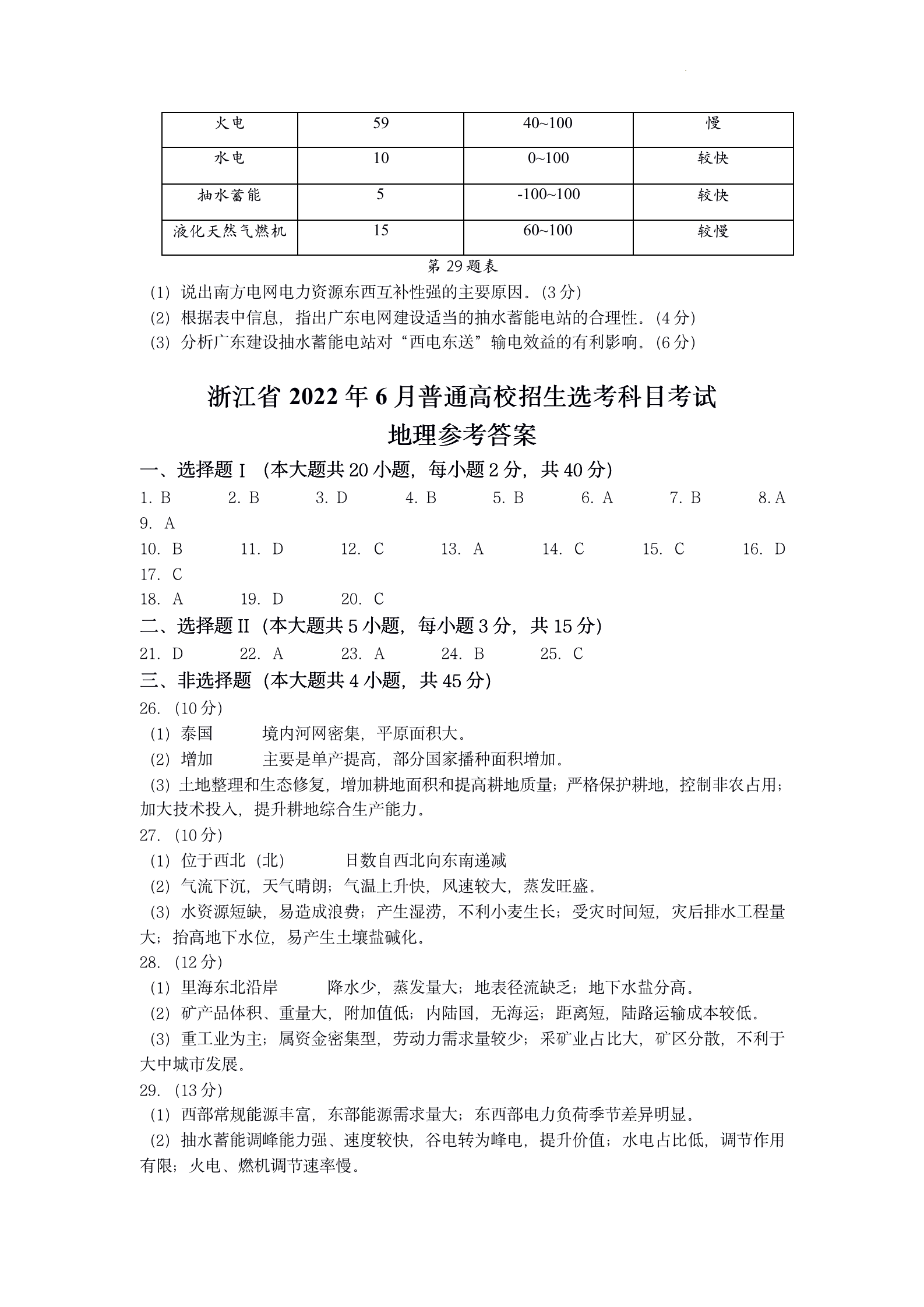 2022年浙江高考地理真题及答案已公布(完整版)