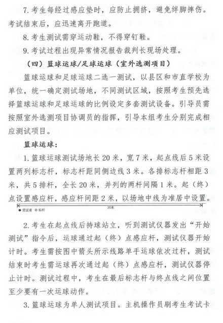 2021年河南省商丘市中考体育项目通知