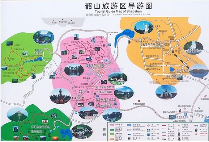 导游地图:韶山旅游实用导游地图