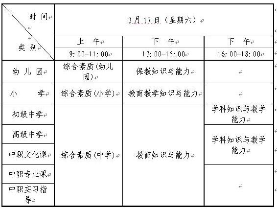 辽宁省2018上半年中小学教师资格考试报名通知