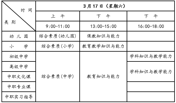 湖北省2018年上半年中小学教师资格考试报名公告