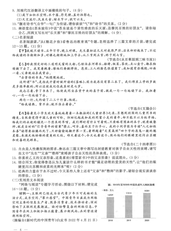 2022年江苏连云港中考语文真题及答案已公布